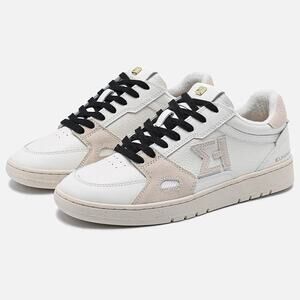 ELHANN.H Women Leather Suede Sneakers Streetwear Casual Tennis Shoes